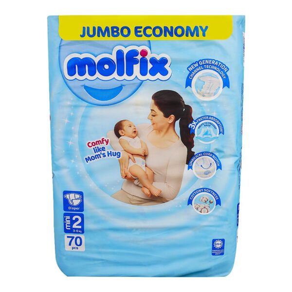 Molfix Diapers Jumbo Economy Pack  All sizes availeble(1,2,3,4,5,6) Pack